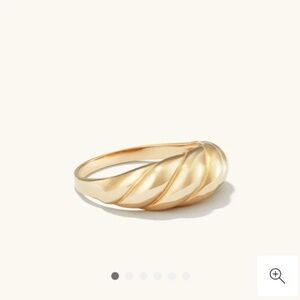 Mejuri Thin Croissant Dome Ring